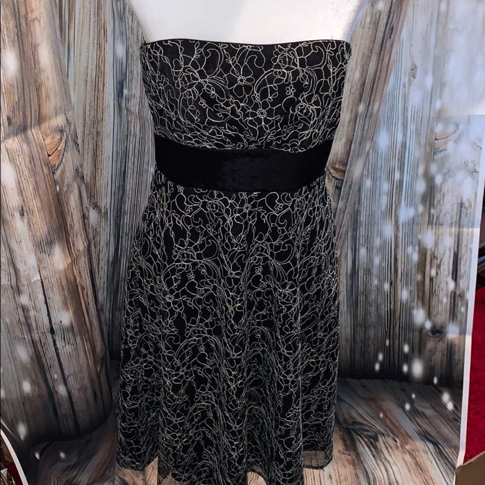 R & M Richards Cocktail Dress/Super Cute Lace/Blk